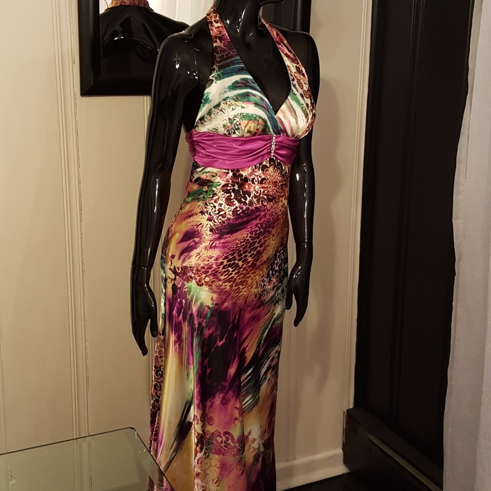 Long Maxi Multi-colored Dress - Picture 11 of 13